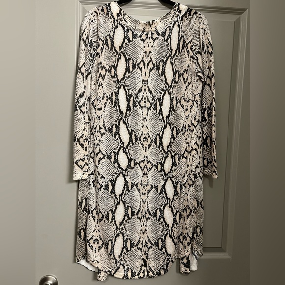 VICI Snake Print Open Front Lightweight Long-Line Cardigan | Size Small - Picture 3 of 5